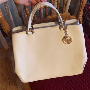 Michael Kors White Leather Purse